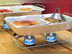 Catering to Go Kit, Folding Rack, Water Pan, 2 Cans 2-Hour Handy Wick Fuel 32