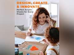 FALKEN DESIGN - Falkendesign-Acrylic-CL-1/16-2436 Falken Design Acrylic Plexiglass Sheet, Clear, 24" x 36" x 1/16" 43