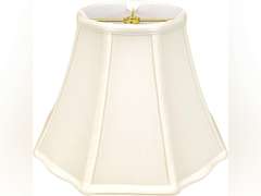 Royal Designs Flare Bottom Outside Corner Scallop Lamp Shade, 6.5 x 12 x 9.25, Eggshell 95