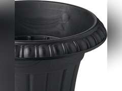 Arcadia Garden Products PL10BK Classic Traditional Plastic Urn Planter, 15" x 13", Black (2Pack) 69