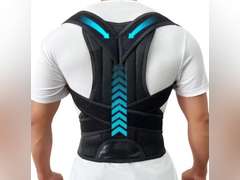 Posture Corrector Back Posture Brace Clavicle Support Stop Slouching and Hunching Adjustable Back Trainer Unisex Correction Belt (Black, Medium) 32