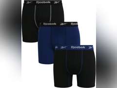 Reebok Mens Boxer Briefs - 3 Pack Stretch Moisture Wicking Mens Underwear with Contour Pouch Boxers for Men (Size L) 20