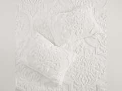 Madison Park All Season Bedding Set, Matching Shams, Cotton, Viola, Damask White, King/Cal King (104" x 92") 93
