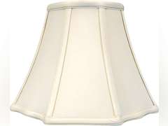 Royal Designs Flare Bottom Outside Corner Scallop Basic Lamp Shade - Beige - 8 x 14 x 11 127