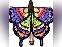Butterfly Wings Costume, Double-Sided Printing Adult Halloween Butterfly Cape Costume Women Party 27