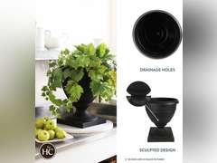 Akro-Mils RUA16000G18 16-Inch Olympia Marina Series Urn, Black Onyx 30