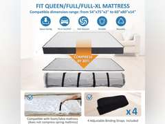 Queen/Full/Full-XL Foam Mattress Vacuum Bag for Moving, Vacuum Seal Mattress Bag with Straps 24