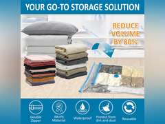 20 Pack Vacuum Storage Bags, Space Saver Bags (4 Jumbo/4 Large/4 Medium/4 Small/4 Roll) Compression for Comforters and Blankets, Sealer Clothes Storage, Hand Pump Included 25