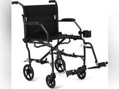 Similar model. Medline Ultra Lightweight Transport Wheelchair for Adults, Foldable, 19-Inch Seat Width, Black Frame, Black Upholstery 139