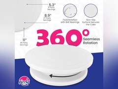 Riccle 94 pcs Cake Decorating Kit with Cake Turntable - Includes 50pcs 16 Inch Disposable + 2 Reusable Piping Bags and Tips Set, 24 Icing Piping Tips, 2 Spatulas, 3 Icing Comb Scraper, 6 Cake Liners 16