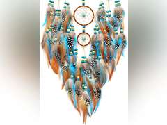Urdeoms Large Dream Catchers for Girls Room Decor Boho Moon Dream Catcher Wall Decor Turquoise Hanging Ornament for Living Room Dorm Decor Hippie Gifts (NO.34) 19