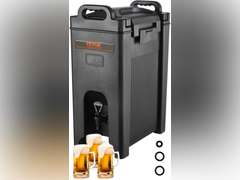 VEVOR Insulated Beverage Dispenser, 5 Gallon, Food-grade LDPE Hot and Cold Beverage Server, Thermal Drink Dispenser Cooler with 0.9 in PU Layer Two-Stage Faucet Handle, for Restaurant Drink Shop 239