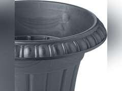 Arcadia Garden Products PL20GY 10" x 12" Traditional Plastic Urn, Medium, Grey 36