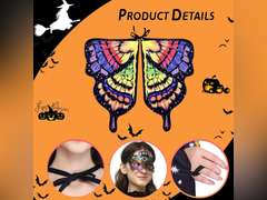 Butterfly Wings Costume, Double-Sided Printing Adult Halloween Butterfly Cape Costume Women Party 27