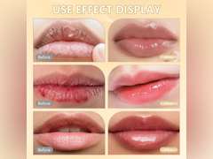 2Pcs Transferproof Color Changing Lipstick,Gold Crystal Color Changing Lipstick,Long Lasting 24 Hours Moisturizing Glossy Shine Lip Gloss for Women 13