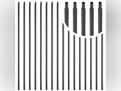 15 Pcs Iron Balusters for Staircase, 1/2" x 44" Wrought Iron Baluster, Square Metal Balusters Hollow Straight Iron Spindles for Stairs Satin Black Deck Railing 57