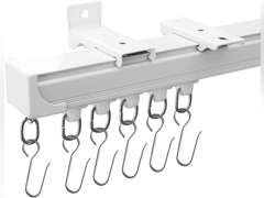 MaKefeile Curtain Tracks Ceiling Wall Mounted Heavy-Duty Curtains Rails Room Divider Curtain Track for Living Room Bedroom Room Shower Divider White 3 ft To 9 ft 62