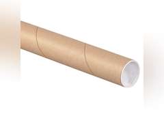 Aviditi Cardboard Tubes with Caps, 24" L x 2" W x 2" H, Pack of 6 | Poster Tube for Mailing and Storage of Blueprints, Artwork, Crafts, Long Art Holder, 24 inches 18