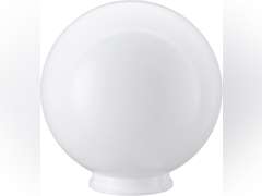 Aspen Creative 28002-41, 8" White Acrylic Replacement Lamp Post Globe with 3-3/4" Fitter Neck 36