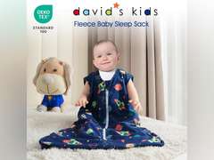 david's kids Micro Fleece Baby Sleep Sack 6-12 Months, Soft Warm Baby Wearable Blankets with 2-Way Zipper, 2 Pack Comfy Sleeping Bags for Infant Newborn Boys Girls Neutral, Medium Size, Space Navy 24