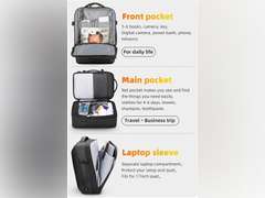 (Check photo)Mark Ryden Business Backpack for Men and Women, Expandable Travel Backpack, Waterproof Travel 25L-40L fit 17 Inch Laptop Backpack with USB Charging Port, Carry on Flight Approved Computer Backpack 52