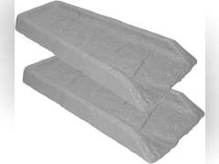 EMSCO Group 2101-2 Gutter, 2 pk Downspout Rain Splash Block-Granite 33