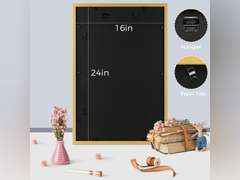 Frametory, 16x24 Frames Display 12x18 Picture with Mat or 16x24 Photo Without Mat, Shatter-Resistant Glass, Pre-Installed Wall Mounting Hardware - Gold 28