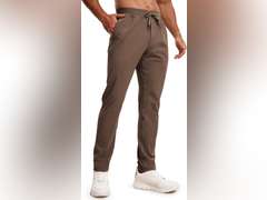 CRZ YOGA 4-Way Stretch Athletic Pants for Men 30" Workout Lounge Casual Work Jogger with Zip Pocket size M 45