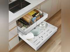 (SIMILAR)21" Deep Expandable Pull Out Cabinet Organizer,(12"-20")Slide Out Drawers For Kitchen Cabinets,Adhesive With Nano Film, Peel and stick Pull Out Drawers For Cabinets In Kitchen, Pantry (white,1PACK) 36