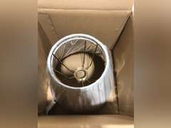 Aspen Creative White, 58909 Transitional Hardback Empire Shape UNO Construction Lamp Shade, 9" Wide (5" x 9" x 7") 45