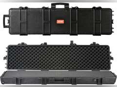 VEVOR Rifle Case, Rifle Hard Case with 3 Layers Fully-protective Foams, lockable Hard Gun Case with Wheels, IP67 Waterproof & Crushproof, for Two Rifles or Shotguns, Airsoft Gun 85