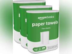 Amazon Basics 2-Ply Flex-Sheets Paper Towels, 6 Basics Rolls = 20 Regular Rolls, Everyday Value with 150 Sheets per Roll, Packaging May Vary 14