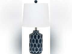 Elegant Designs LT3306-BLU Table Lamp, Blue 27