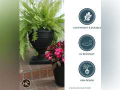 Akro-Mils RUA16000G18 16-Inch Olympia Marina Series Urn, Black Onyx 30