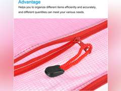 MECCANIXITY Mesh Zipper Bags, A3 Size 16x13 File Document Pockets Bill Pouch Folders for Office Home Supply, Pink Pack of20 ps 46