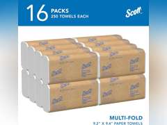 Scott Professional Universal Multifold Paper Towels, Bulk (01840), Absorbency Pockets, White, 9.2'x9.4' Towel, Compressed, Compact (250 Sheets/Pack, 16 Packs/Case, 4,000 Sheet Total) 36