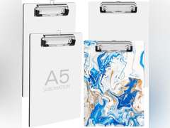Seajan 4 Pcs Sublimation Blank White Clipboard File Standard A5 Letter Size Clipboard with Low Profile Clip Thermal Transfer Office for Nurses Students Teachers Lawyers Staff 27