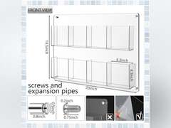 Yalikop 8 Pocket Acrylic Brochure Holder Wall Mount Clear Pamphlet Display Holder Plastic Trifold Flyer Rack Leaflet Holders Acrylic Literature Storage Rack for Offices Waiting Room 14