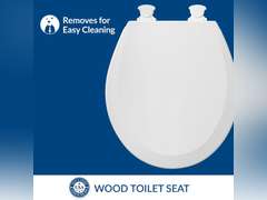 BEMIS 500EC 390 Toilet Seat with Easy Clean & Change Hinges, 1 Pack Round, Cotton White 17