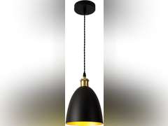 Modern Round Hanging Light Black and Gold Pendant Light, 7 inches in Diameter, Suitable for Kitchen Island, Kitchen Sink, Dining Room, Bedroom, Hallway 10