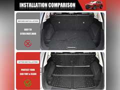 Cargo Mat Fit for 2021-2024 Nissan Rogue Cargo Liner TPE Trunk Mat All Weather Seats Back Protector for 2024 Nissan Rogue Accessories(Cargo Mat+Backrest Mat, Non Sport Model) 88