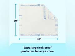Medline Extasorbs Extra Strength Drypad Underpads (30" x 36"). Case of 70. 104
