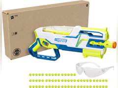 NERF Hyper Bundle, Siege-50 Pump-Action Blaster, Up to 110 FPS Velocity, Eyewear 20