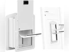 Double-Flap Dog Door for Doors and Wall, with Closing Panel and Lock, Doggy Door and Pet Door, Adjustable Passage, Suitable for Pets Up to 70 lbs.(Large Size) 84