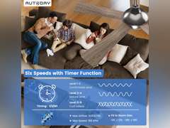 Ceiling Fans with Lights and Remote/App Control: 52 Inch Nickel Ceiling Fan with Light, Quiet Reversible DC Motor, Dimmable Tri-Color LED, Modern Ceiling Fan for Bedroom/Patio, Indoor/Outdoor 130