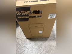 Furniture of America Verbena 13 Gallon Metal Household Trash Can Motion Sensor Lid for Kitchen, White 97
