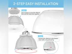 HYPERLITE 60 Degree PC Reflector ONLY for Hero Series LED High Bay Light 1-Pack (Milky Reflector with Cover) 63