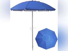 7ft Beach Umbrella with Sand Anchor & Tilt 186