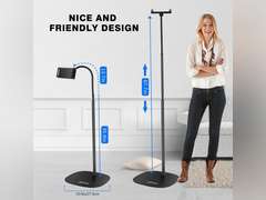 AICase Aluminium Adjustable Height Adjustable (91 cm - 137 cm) & 2.2 kg Stable Base with Gooseneck Compatible with iPad/Tablet from 4.6-13 Inches/Mobile Phone Holder Holder Floor Stand 40