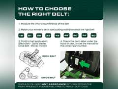 UDC Parts GX21395 Mower Deck Belt for John Deere E180 D170 LA175 G110 S180 190C LA150 54" Decks/Aramid Cord / 161.4 inches 37